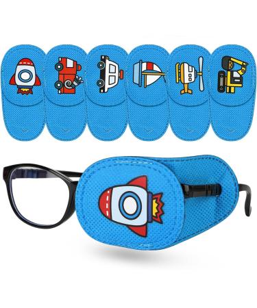 Amblyopia Eye Patches Lazy Reusable Amblyopia Correction Orthopedic Eye Patch for Squint Lens Left Eye Patches Nonwoven Fabric Eye Patches 6 Pieces