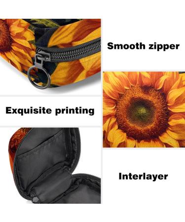 Sunflower Women's Napkin Storage Bag | Portable Period Bag for Girls & Teens | Menstrual Cup Pocket & Breastfeeding Holder - Buy Online on GoSupps.com