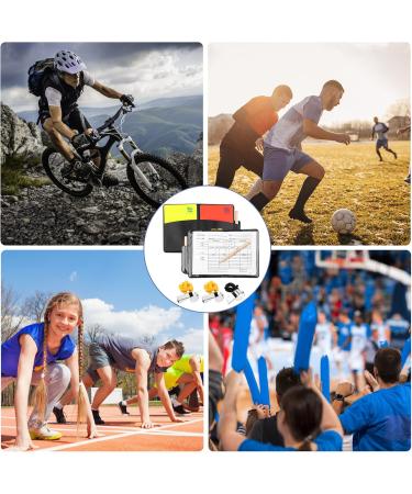 VFANDV Referee Set - Complete Football Referee Accessories with Yellow & Red Cards for Sports Coaching - Buy Online on GoSupps.com