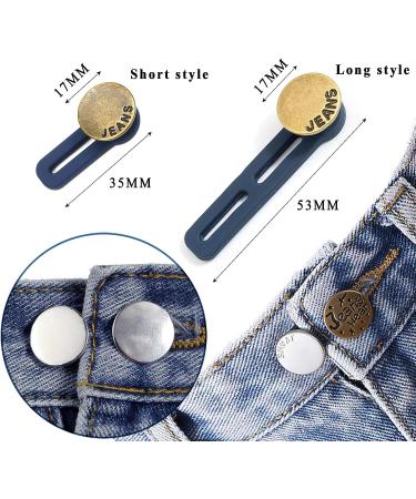 LIDA ORO Retractable Buttons for Men and Women - No Sewing Waist Expander (10 pcs, 10 Styles) - Buy Online on GoSupps.com