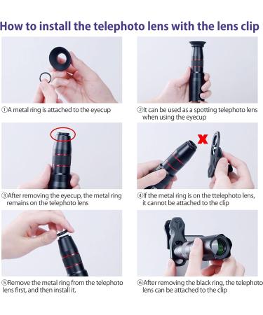Selvim Phone Camera Lens Kit 4 in 1 - 22X Telephoto, 235 Fisheye, 0.62X Wide Angle, 25X Macro Lens - Compatible with iPhone, Samsung, Android - Buy Online on GoSupps.com