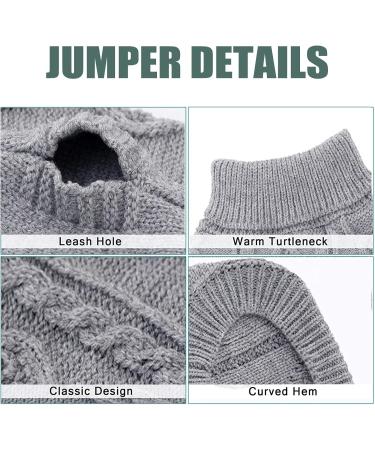 Christmas Dog Sweater - Turtleneck Knitwear Warm Winter Coat for Puppies & Dogs | Festive Pet Costume & Gift - Buy Online on GoSupps.com