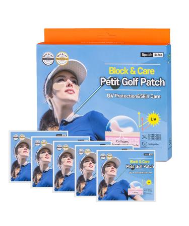 Nutriadvisor Golf Patches for Sun Protection UV Facial Patches for Outdoor Activities 5-Pairs of Sunblock Gel Patches with Skincare Ingredients Sunscreen Gel Tape UV Protection Face Patch for Golfers Petit Golf Patch (Me...