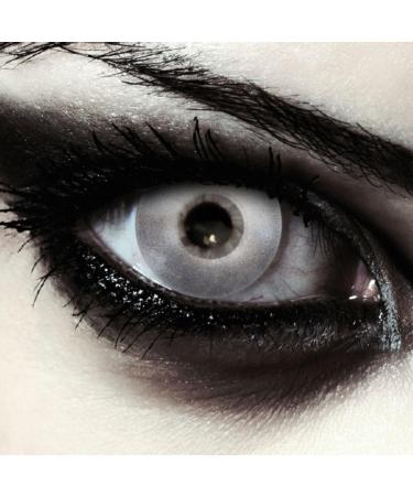 Design lenses colored Halloween witches costume contact lenses in metallic silver 1 pair (2 pieces) soft zombie color lenses without strength silver surfing "