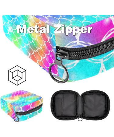 Muoooum Orange Stripes Women's Menstrual Pad & Cup Storage Bag | Portable Zipper Pocket for Teen Girls & Women - Color 5 4.7x6.6 - Buy Online on GoSupps.com