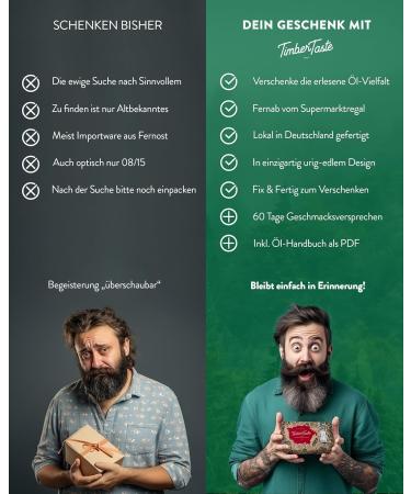 Timber Taste Oil Gift Set - Exquisite Rustic 5x40ml Food Oils | Perfect Gifts for Father's Day & Loved Ones - Buy Online on GoSupps.com