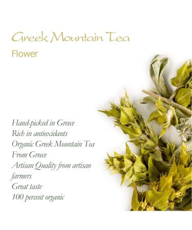 Organic Greek Mountain Herbal Tea - Ironword Tea (Sideritis Scardica) - 50g Authentic Handpicked Greechische Berktee - Premium Bergkrautee for Wellness - Buy Online on GoSupps.com