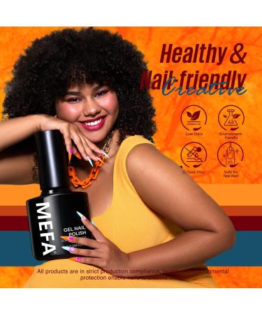 MEFA Brown Gel Nail Polish Set 12 Colors Autumn Winter Red Orange Gel Polish Set Soak Off UV Led Green Nail Gel Manicure at Home DIY Salon for Women - Buy Online on GoSupps.com