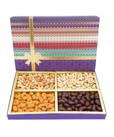Ghasitaram Gifts Diwali Gifts Fruit n nut Box of 4 Assorted Cashews 800 GMS Chocolate 800 GMS