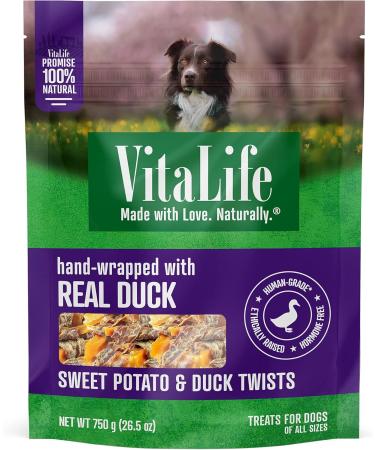 VitaLife 750 g Duck Tenders and Sweet Potato & Duck Twists All Natural Dog Treats Bundle - Buy Online on GoSupps.com