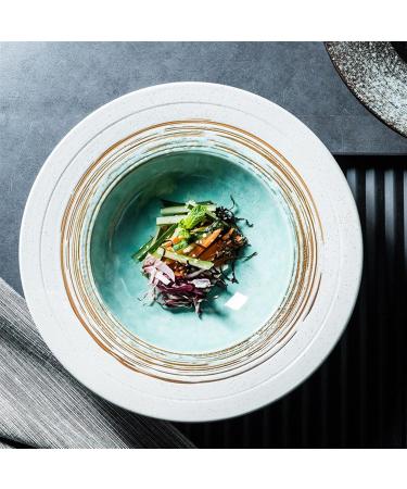 FURLOU Bowl Ceramic Plate Restaurant Kitchen Creative Plate Set Noodle Bowl Soup Bowl Saucer Bowls (Color : B) - Buy Online on GoSupps.com