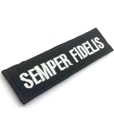 Semper Fidelis Black Embroidered Airsoft Paintball Patch - Military Style Gear for Tactical Enthusiasts | Fast International Shipping - Buy Online on GoSupps.com