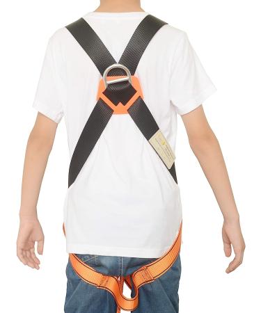 HeeJo Kids Body Youth Safety Zipline Climbing Belt - Orange (8-14 Years) - Buy Online on GoSupps.com