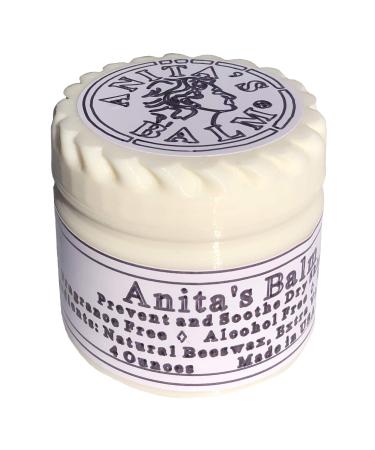 Anita's Balm 4 Ounce Jar - Prevent and Soothe Dry Skin - Fragrance Free Moisturizer Made of Olive Oil and Beeswax
