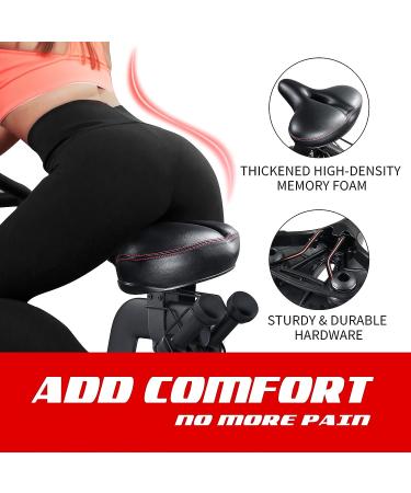 PeloFamily Wide Bike Seat for Peloton Bike & Bike Plus | Padded Bicycle Seat Cushion for Comfort | Replacement Saddle for Women & Men | Accessory for Most Bikes - 10.5 Wide - Buy Online on GoSupps.com