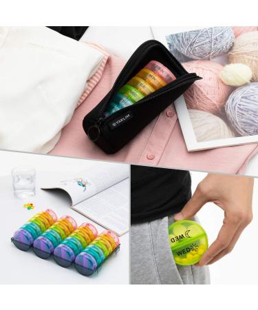 Monthly Pill Organizer 2x a Day, Large 4 Week Medication Dispenser for Vitamins & Supplements - Rainbow - Buy Online on GoSupps.com