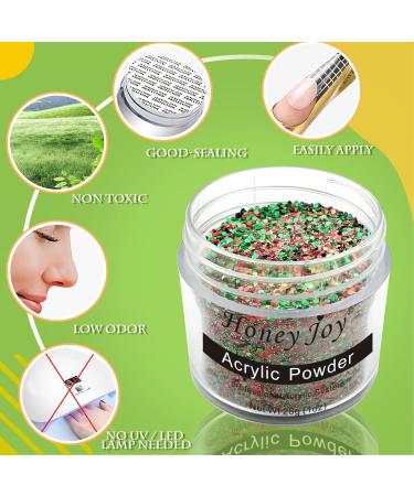Christmas Glitter Red Green Acrylic Nail Manicure Powder - 28g/box (No.35) - Buy Online on GoSupps.com