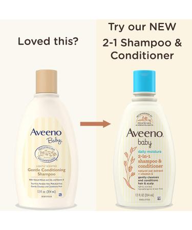 Aveeno Baby Daily Moisture 2-in-1 Shampoo & Conditioner 12 fl oz - Gentle Hair Care for Infants - Buy Online on GoSupps.com