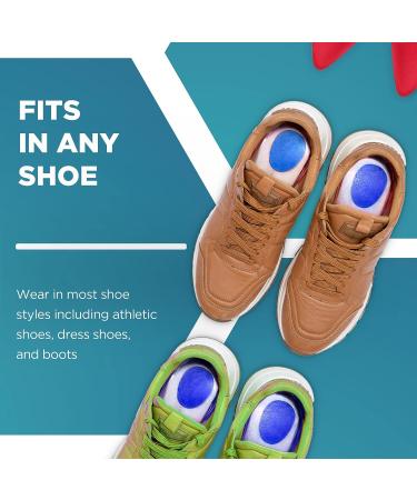 Gel Silicone Heel Cups/Pads - 1 Pair for Achilles Tendonitis & Plantar Fasciitis Relief | Comfort Cushion Insoles for Men/Women - Size M - Buy Online on GoSupps.com