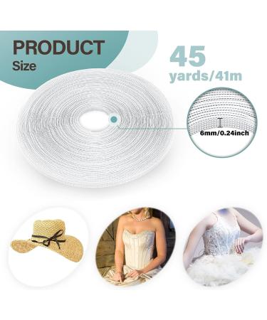 High Density Polyester Boning for Sewing Corset - 6mm Wide, 50 Yard Roll - Garment & Bra Accessories for Corsets, Gowns, Lingerie & Hats - White - Buy Online on GoSupps.com