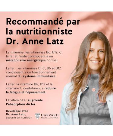 Bears with Benefits En cas de carence en fer : complexe vegan contenant du fer hautement dos des vitamines B12 B1 B6 C D3 & de l'iode - 60 unit s - Vegan - Sans sucre - Buy Online on GoSupps.com