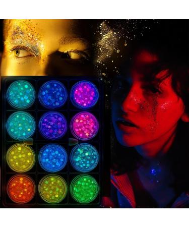  kelav Festival Face Glitter 12 Colors Body Glitter Makeup Festival Outfit Glitter Gel Feminine Makeup Glitter and Accessories for Nail Art Body Clothing Decoration Makeup - Buy Online on GoSupps.com