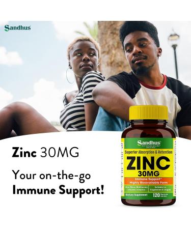 Zinc 30 mg Vegetarian Capsules 120 - Essential Mineral Supplement - Buy Online on GoSupps.com