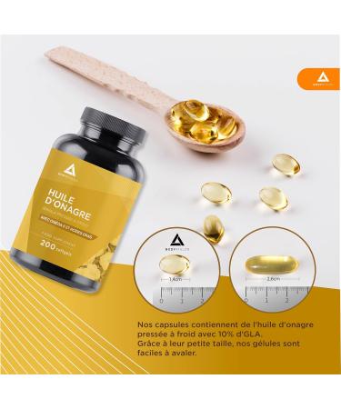 Evening Primrose Oil 10% GLA Cold Pressed 1000mg - 200 Softgels - Menopause Menstrual Cycle - Evening Primrose oil promotes female hormone balance and Skin Beauty Bodyathlon - Buy Online on GoSupps.com