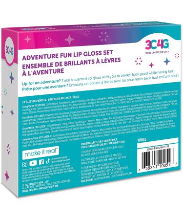 Make It Real 3C4G Adventure Fun Lip Gloss Set - 4 Piece Scented Sticks for Stylish Tweens, Three Cheers for Girls, Ages 8 - Buy Online on GoSupps.com