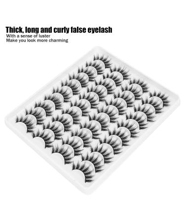 Soft Long Dense False Eyelashes - 20 Pairs for Stunning Eye Makeup | Shop Internationally - Buy Online on GoSupps.com