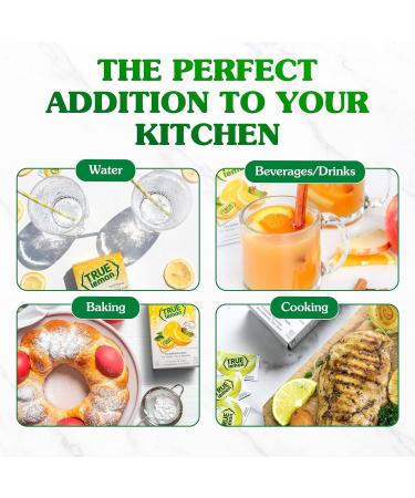 TRUE LEMON Water Enhancer (128 Packets Each Flavour) | Zero Calorie Unsweetened Water Flavouring | For Water Bottled Water & Recipes | Water Flavor Packets Made with Real Citrus Lemon 26 g (Pack of 4) - Buy Online on GoSupps.com