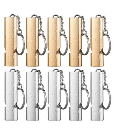 Hezhou 10 pieces of trill pipe signal pipe emergency pipe sports lessons pipe with key ranger coach pipes sports referee whistle trillerfeiste metal emergency pipe aluminum - Buy Online on GoSupps.com