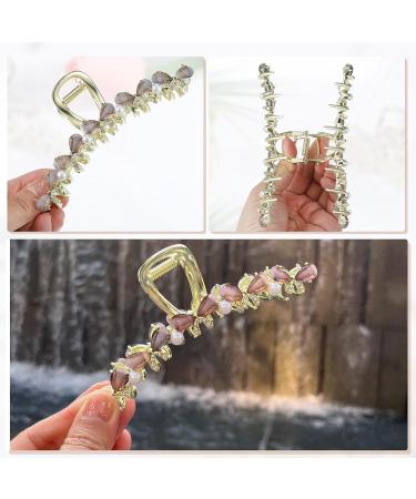 VOCOSTE Hair Clip Classic Faux Crystal Bow Tie Hair Clip for Women Gray - Buy Online on GoSupps.com