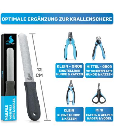 Buy Bluepet 2x Set Claw File Nail File for Optimal Pet Claw Care | Coarse & Fine for Dogs Cats & Small Animals - Buy Online on GoSupps.com