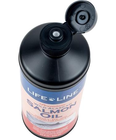 Life Line Pet Nutrition Wild Alaskan Salmon Oil 32 oz - Omega-3 Skin & Coat Supplement for Dogs & Cats - Supports Brain, Eye, & Heart Health - Buy Online on GoSupps.com