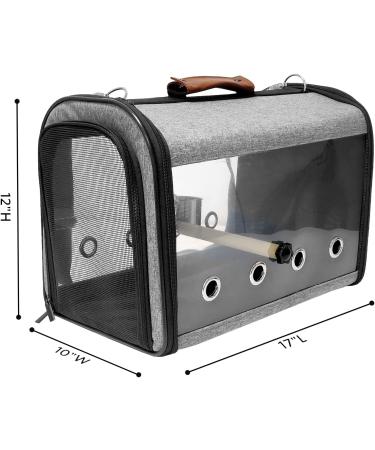 Portable Lightweight Bird Carrier Travel Cage with Stand - Blue Transparent Breathable Design for Pet Parrots - Portable Bird Travel Bag - Buy Online on GoSupps.com