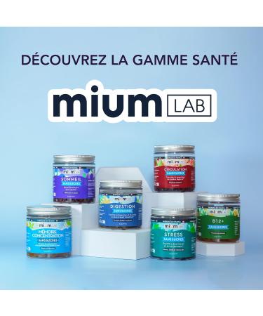 Mium Lab - Rapid Sleep - Natural Sleep - Melatonin (1.9mg) & Plants High Dosed - 21 Day Cure - Blackberries and Blueberry - Sugar-free Gummies - Made in France - Buy Online on GoSupps.com