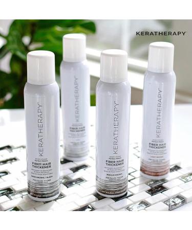 Keratherapy Keratin Infused Perfect Match Fiber Hair Thickener Spray - Dark Brown to Black - 4 fl. oz. - Volumizing, Thickening, & Concealing Hairspray - Buy Online on GoSupps.com