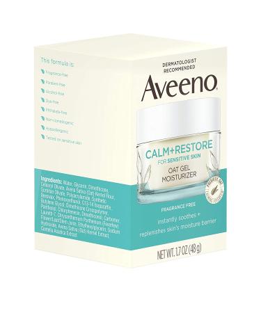 Buy Aveeno Calm + Restore Oat Gel Moisturizer 1.7 oz - Fragrance Free Hydration - Buy Online on GoSupps.com