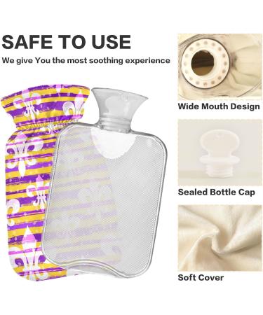 Striped Hot Water Bottle with Cover - 2L Pain Relief for Adults & Children | Warmth & Comfort - Buy Online on GoSupps.com