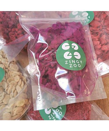  ZINGY ZOO ZingyZoo Freeze-Dried Red Dragon Fruit Pieces 50g Pack of Natural Unsweetened Raw Red Pitaya for - Buy Online on GoSupps.com