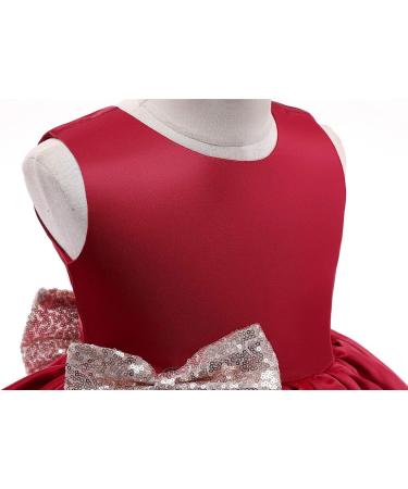 NNJXD Baby Girls Flower Princess Birthday Party Dress 730 Red-a | Size 2-3 Years - Buy Online on GoSupps.com