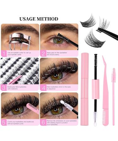 DIY Lash Extension Kit | Fluffy Individual Eyelash Clusters 10-16mm | Includes Lashes Glue & Seal | Perfect for International Shipping - Buy Online on GoSupps.com