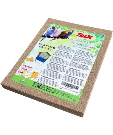 S&X Bird Cage Gravel Paper 30 Pack 13" x 10" Cage Liner Sand Sheets for Optimal Cleanliness and Bird Health