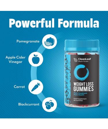 Strawberry Flavour Weight Loss Support Gummies - 60 Vegan Low Carb Gummies - Buy Online on GoSupps.com