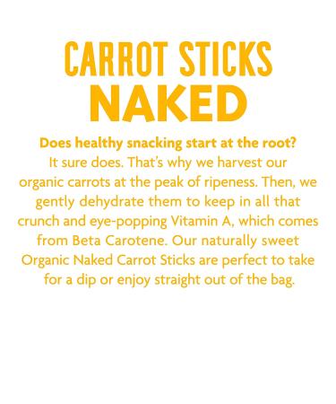 Rhythm Superfoods Carrot Sticks Naked 1.4oz Organic & Non-GMO Vegan/Gluten-Free Snacks 4ct Pack - Buy Online on GoSupps.com