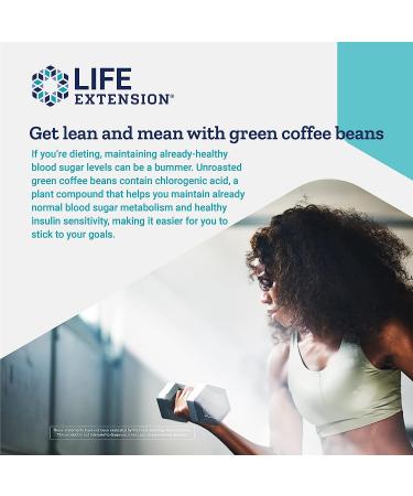Life Extension CoffeeGenic Green Coffee Bean Extract 50% Chlorogenic Acids 90 Capsules - Gluten-Free & Non-GMO - Buy Online on GoSupps.com