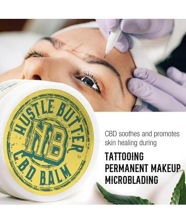 Hustle Butter CBD Tattoo Balm 150 ml Vegan CBD Cream for Before During and After Tattoos Promotes Skin Healing Soothes Dry Skin Pain and Irritation - Buy Online on GoSupps.com
