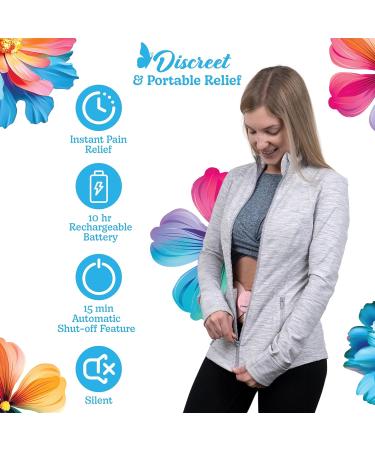 Crampology Relief Pink-Period Cramps Pain Relieving Device Cramp Massager for Menstrual and Lower Back Ache Reduces Endometriosis Discomfort PMS TENS Unit Wireless or Wired Natural Cycle Support - Buy Online on GoSupps.com