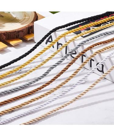 PandaHall 5mm Black Braided Cord Trim - 59 ft Decorative Twine Rope for Home Decor, Costumes, and Graduation Honor Cords - Buy Online on GoSupps.com